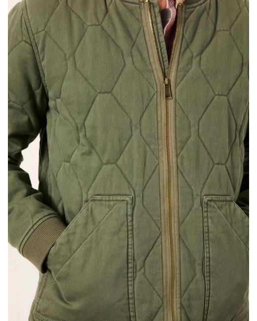 FatFace Green Fatface Lambourn Quilted Jacket for men