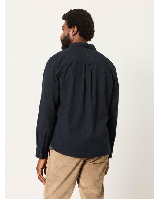 FatFace Blue Fatface Tadwick Long Sleeve Brushed Shirt for men