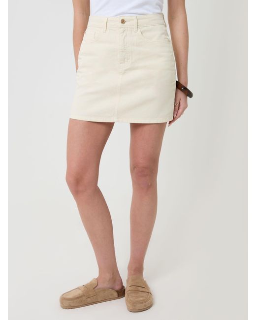 Threadbare White Denim Mini Skirt