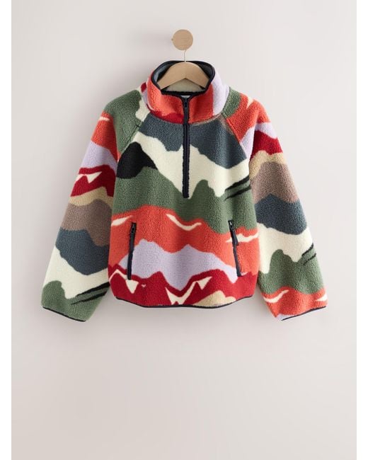 Next Multicolor Active Printed Borg Jacket