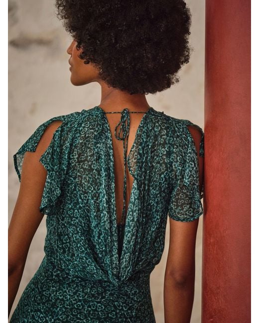 FatFace Green Fatface V & A Fatface Maisie Regular Maxi Dresses
