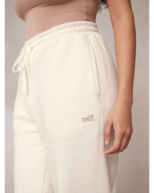 Self Natural Cuffed Joggers