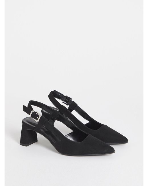 Simply Be Natural Wide Fit Pointed Toe Slingback With Statement Heels