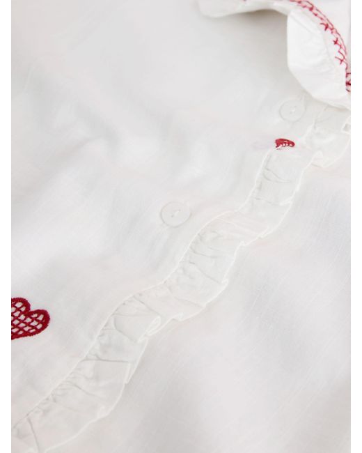 Next Natural Button Through Short Pyjamas Set