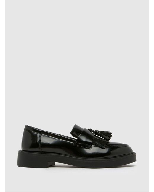 Schuh Black Lawton Tassel Loafers
