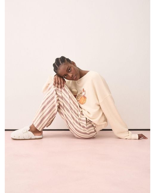 Next Pink Neutral Borg Footbed Slippers