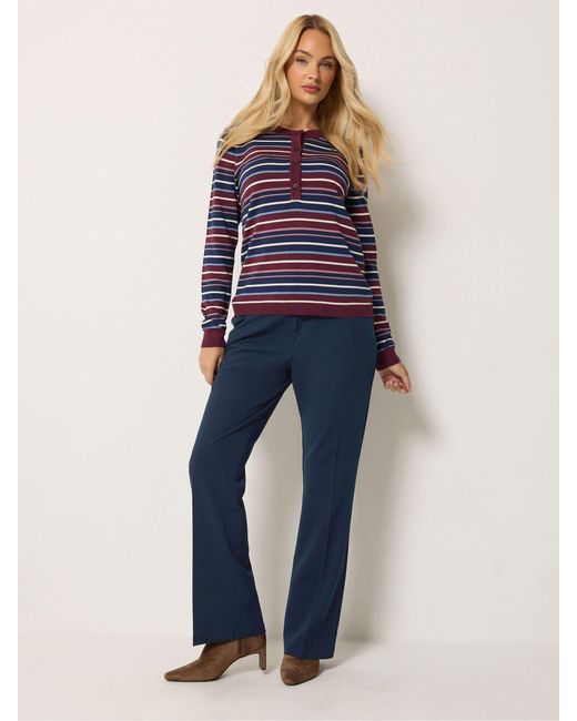 M Com Blue Bootcut Trousers
