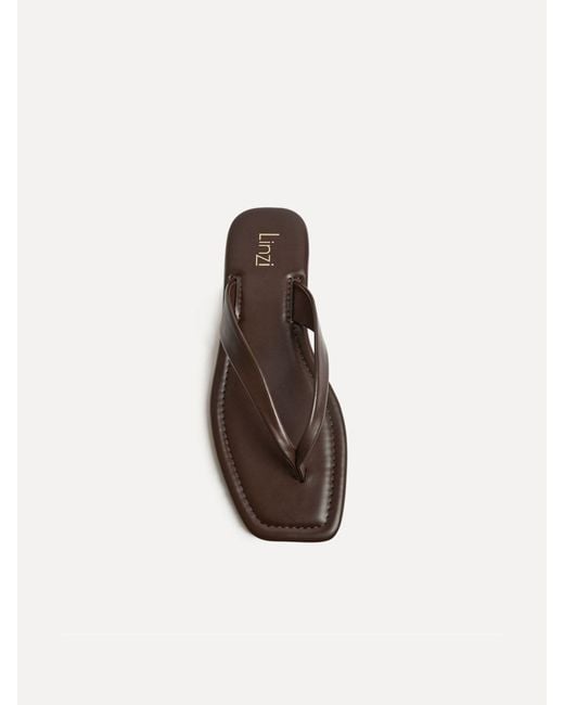 Linzi Natural Element Toe Post Flat Sandals