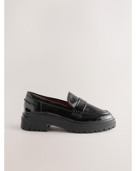 Next Black Loafer Mit Dicker Sohle