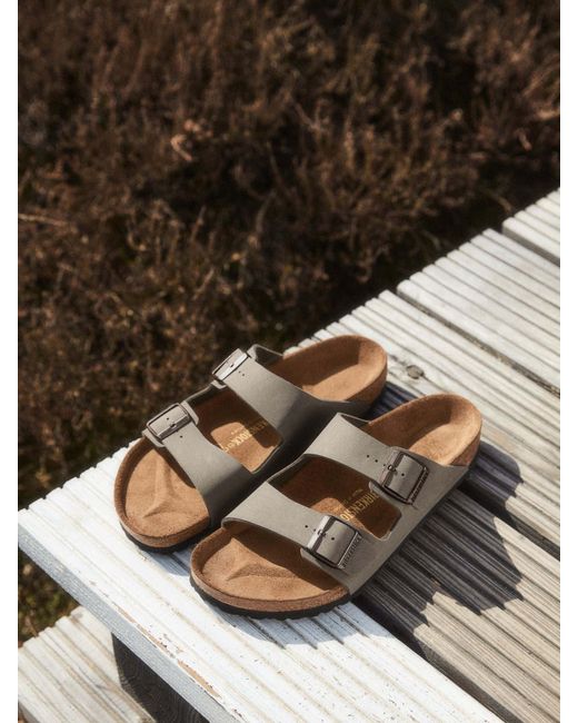 Birkenstock Blue Arizona Birko Flor Sandalen Aus Nubuk