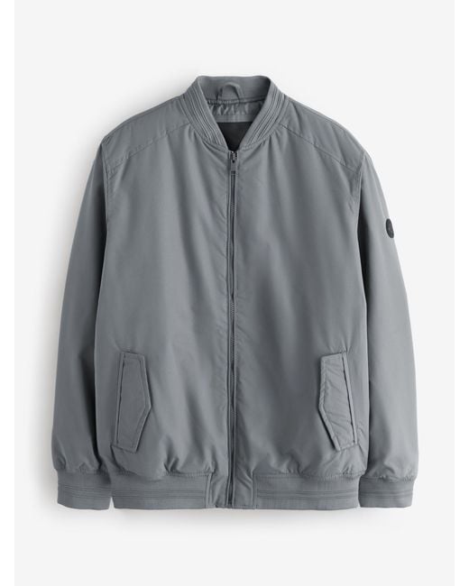 Threadbare Gray Padded Bomber Jacket for men