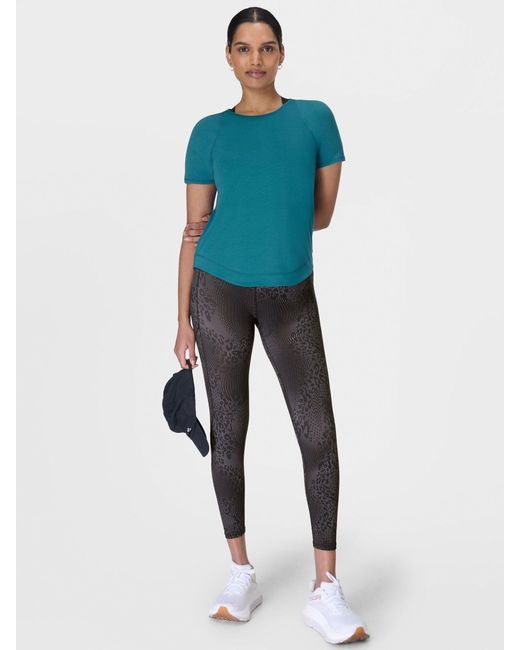 Sweaty Betty Blue 7/8 Length Power Pro Workout Leggings