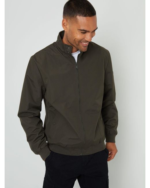 Threadbare Gray Showerproof Harrington Jacket for men