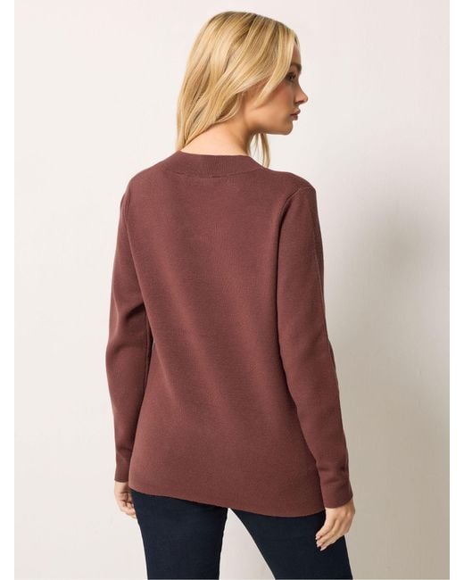 M Com Brown Premium V-Neck Jumper