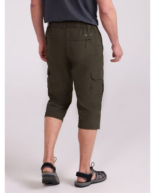 Mountain Warehouse Brown Explore Quick Drying Long Shorts for men