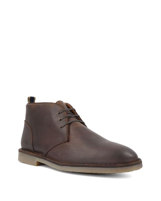 Dune Brown Cashed Desert Boots for men
