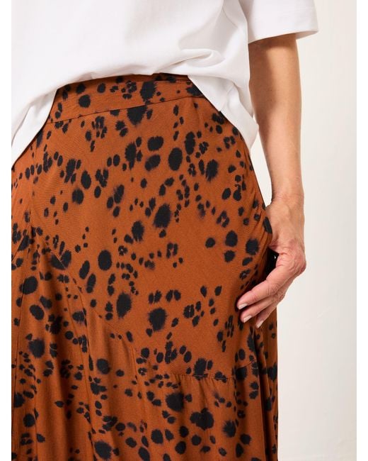 FatFace Brown Fatface Skye Midi Skirt