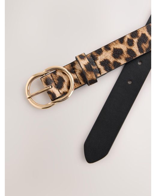 Next Natural Leopard Regular Pu Belt