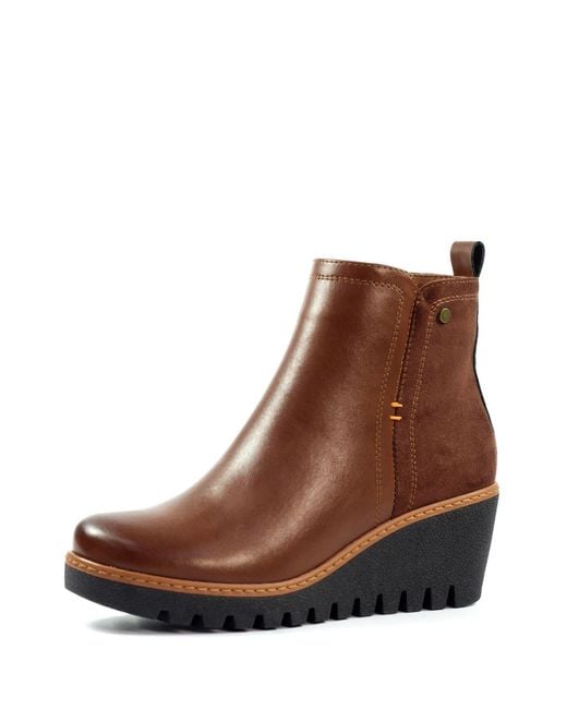Lunar Natural Pixie Wedge Ankle Boots