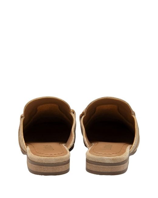 Lotus Brown Flat Mules Shoes