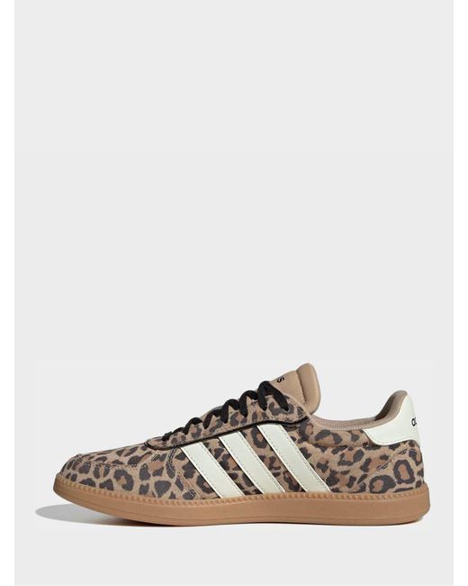 Adidas Brown Leopard Print Breaknet Sleek Trainers