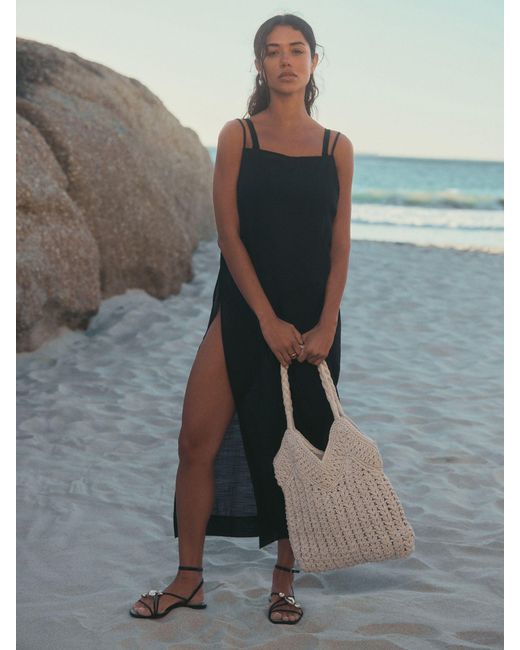 Next Blue Macrame Shoulder Bag
