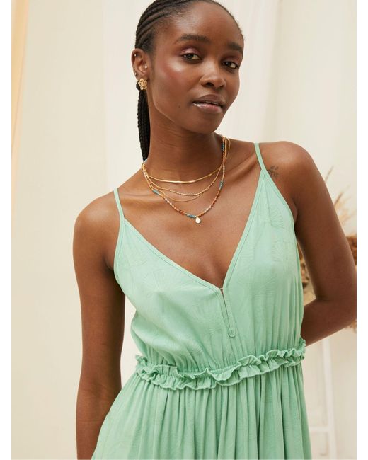 FatFace Green Fatface Maxi Dress