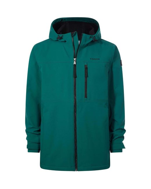 TOG24 Green Tog 24 Andro Hooded Waterproof Softshell Jacket for men