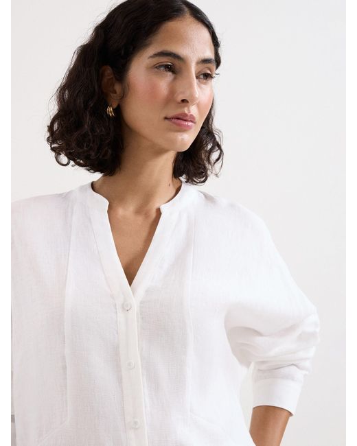 Phase Eight White Mathilde Linen Shirt