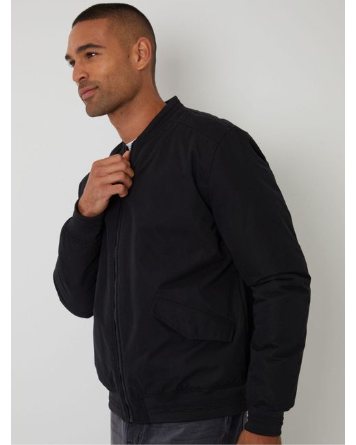 Threadbare Gray Padded Bomber Jacket for men