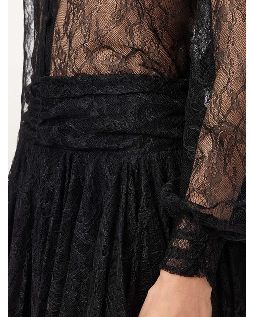 AllSaints Black Allsaints Athena Lace Skirt