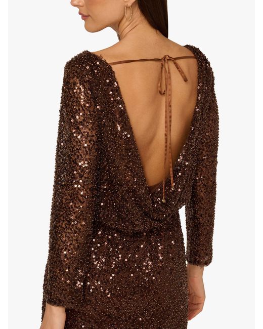 Adrianna Papell Brown By Mini Sequin Dress