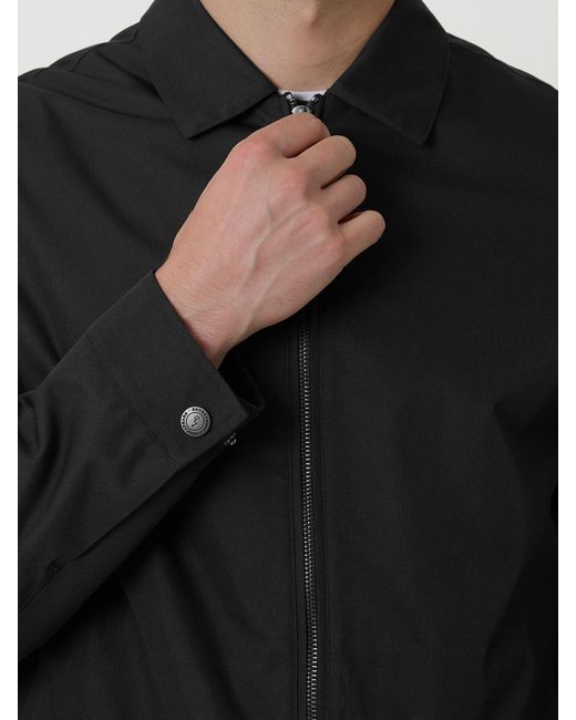 Threadbare Black Showerproof Lightweight Collared Zip Through Jacket for men
