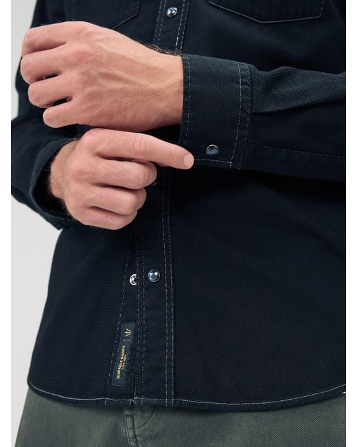 Next Black Twin Pocket Western Style Long Sleeve Shirt for men