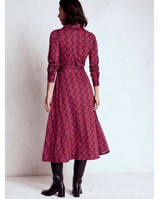 Boden Purple Marcia Jersey Shirt Dress