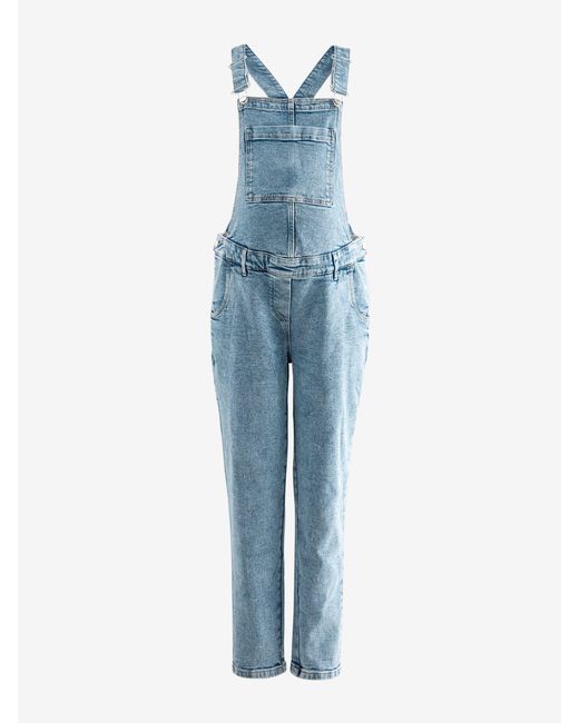 Next Blue Maternity Denim Dungareeeu 38 (Uk 10)