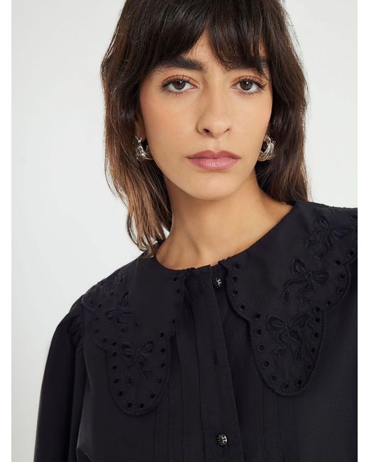 River Island Blue Collar Mini Shirt Dress