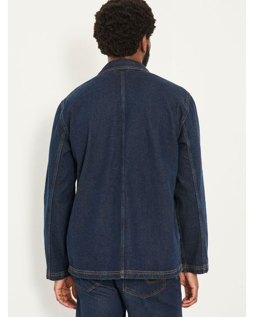FatFace Blue Fatface Denim Worker Jacket for men