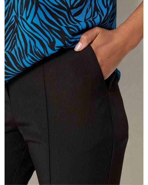 M Com Black Pintuck Tailored Trousers
