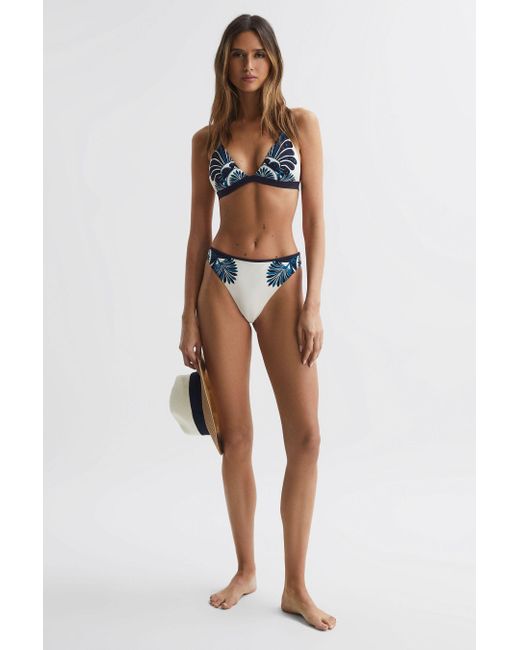 Reiss Multicolor Lucille Bedrucktes Bikinioberteil