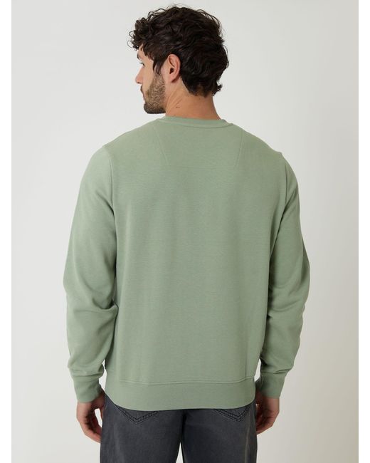 Threadbare Green Crew Neck Sweatshirt for men