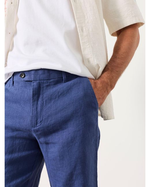 FatFace Blue Fatface Bosbury Linen Chino Shorts for men