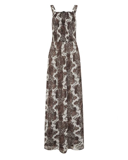 long tall sally dress LTS Tall Women's Brown Floral Wrap Maxi Dress