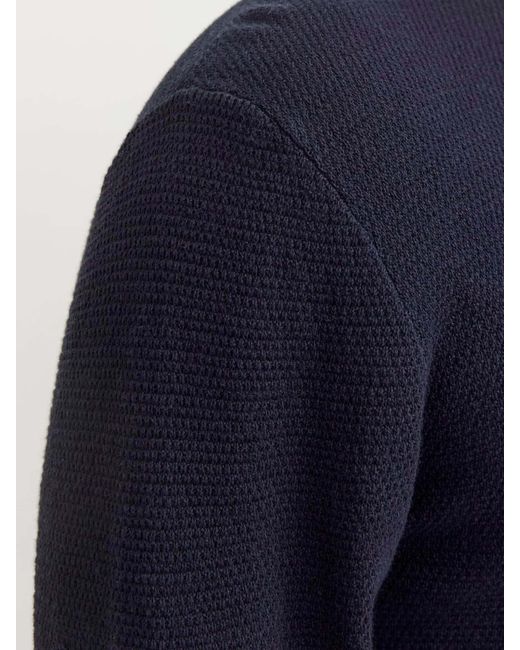 Jack & Jones Blue Relaxed Fit Crew Neck Knitted Jumper for men