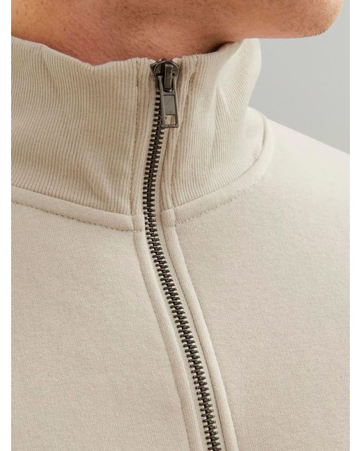 Jack & Jones Natural Half Zip Sweatshirt for men
