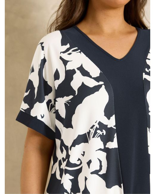 Evans Blue Colour Block Top