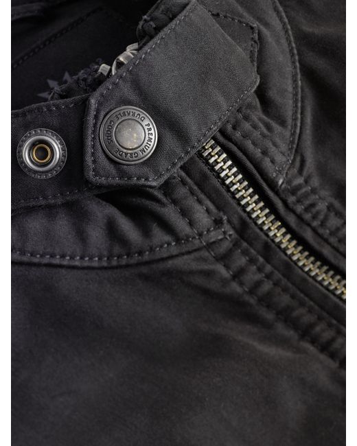 Next Black Zip Through Funnel Jacket for men