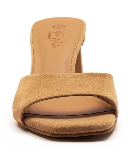 OFF THE HOOK Natural Park Suede Block Heel Sandals