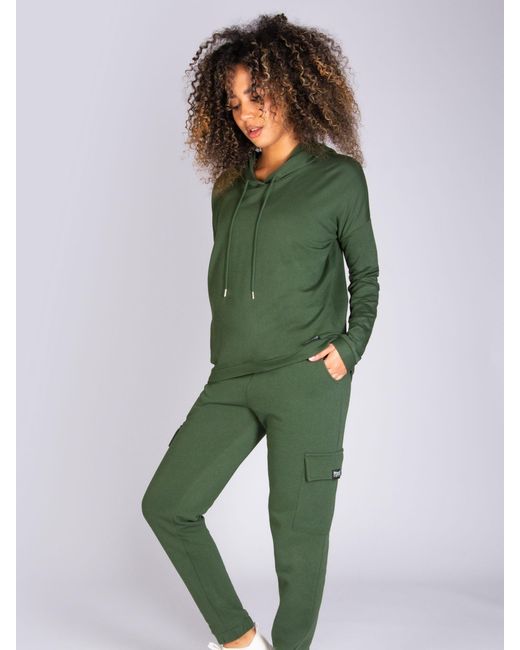 Pineapple Green Dip Hem Hoodie