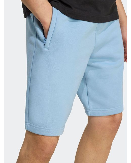 Adidas Originals Blue Trefoil Essentials Shorts for men